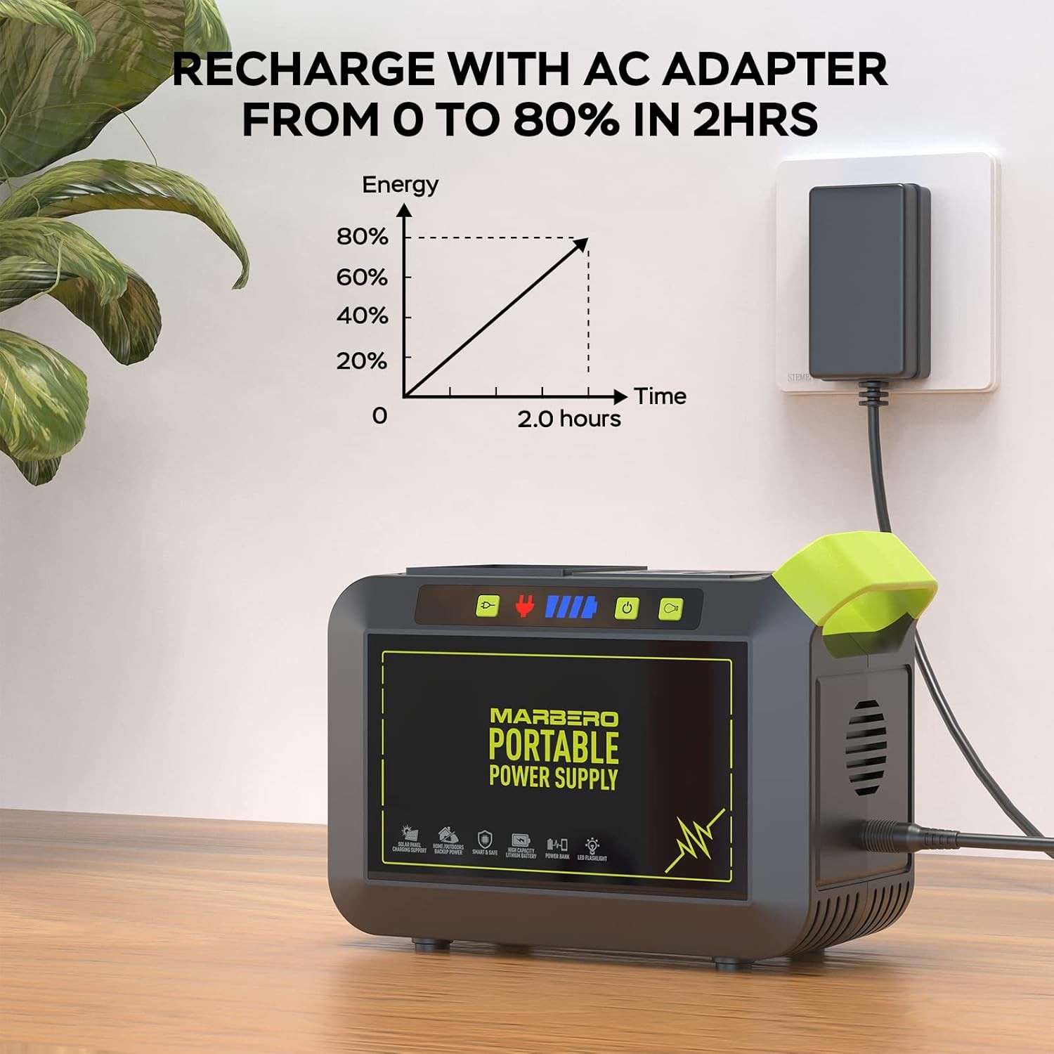 Portable Power Station 88Wh Camping Lithium Battery Solar Generator