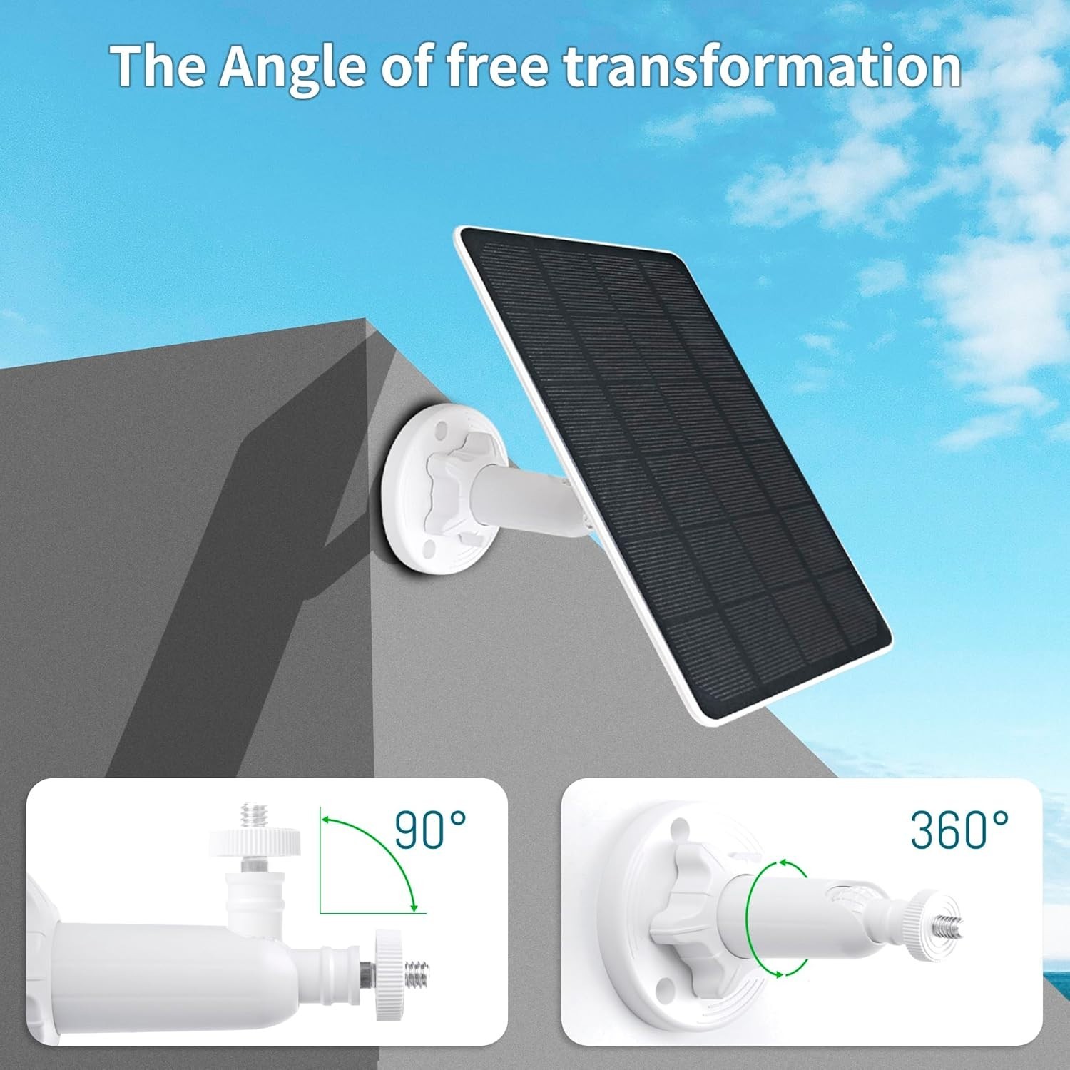 Ring Solar Panel(2nd Generation), 5W Panel Charger 2Pack White