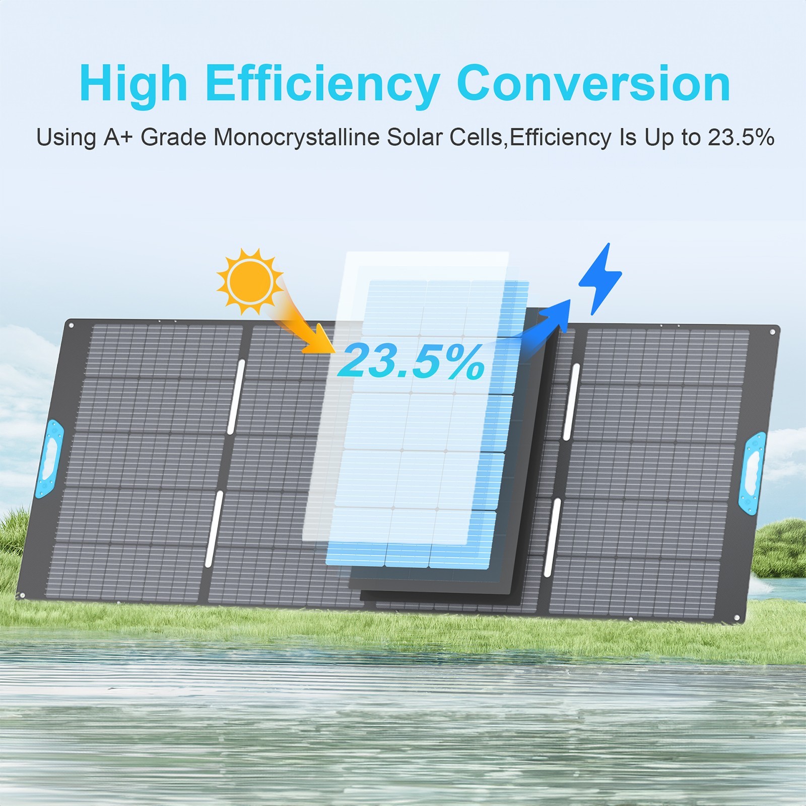 Solar Panel 400W High Efficiency for Ecoflow Delta Pro Delta 3 Plus Powerstation