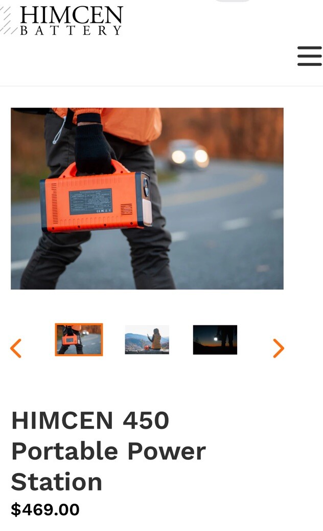 Himcen 450 Battery Portable Mobile Power Storage 600W AC 220V/110V 50HZ/60HZ