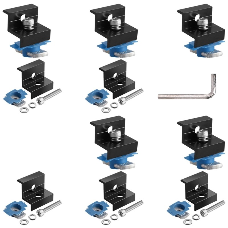 10Pcs Solar End Clamp Wide Photovoltaic Support for Solar Panel Systems