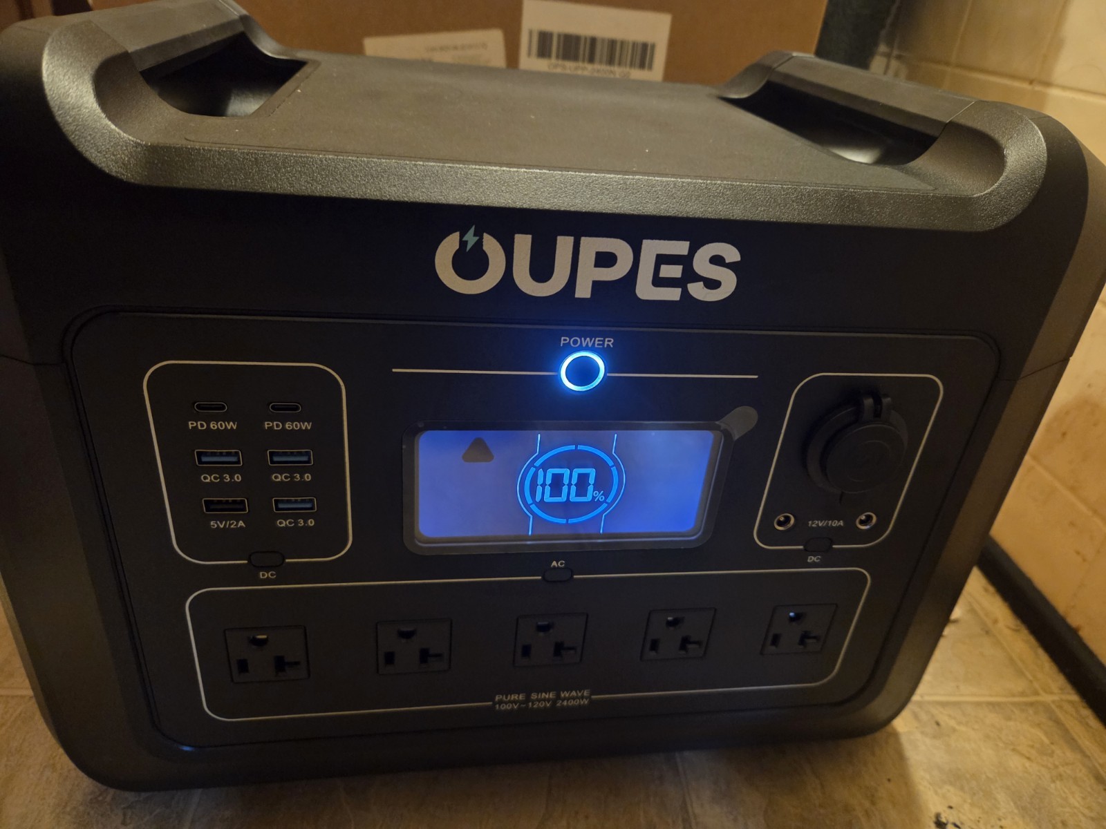 OUPES Power Station 2400W Solar Generator+ 4*240W Solar Panel RV
