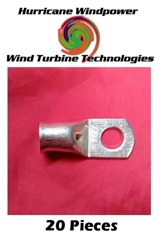 (20 PCS) 1/0 Gauge/AWG 3/8 Inch Tinned Copper Lug Battery Cable Connector