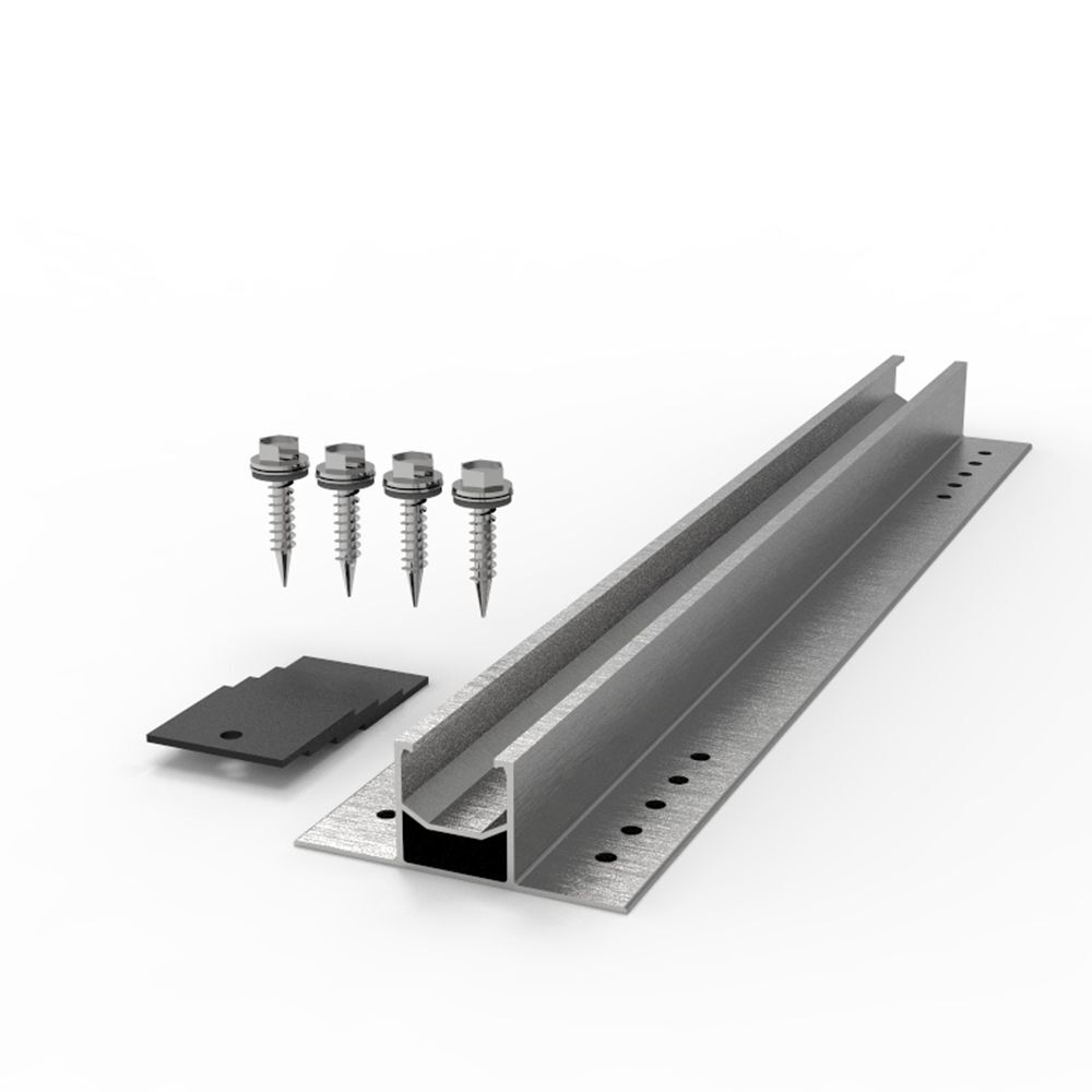Solar Panel Rail-less Mounting Kit Corrugated Metal Roof with Clamps