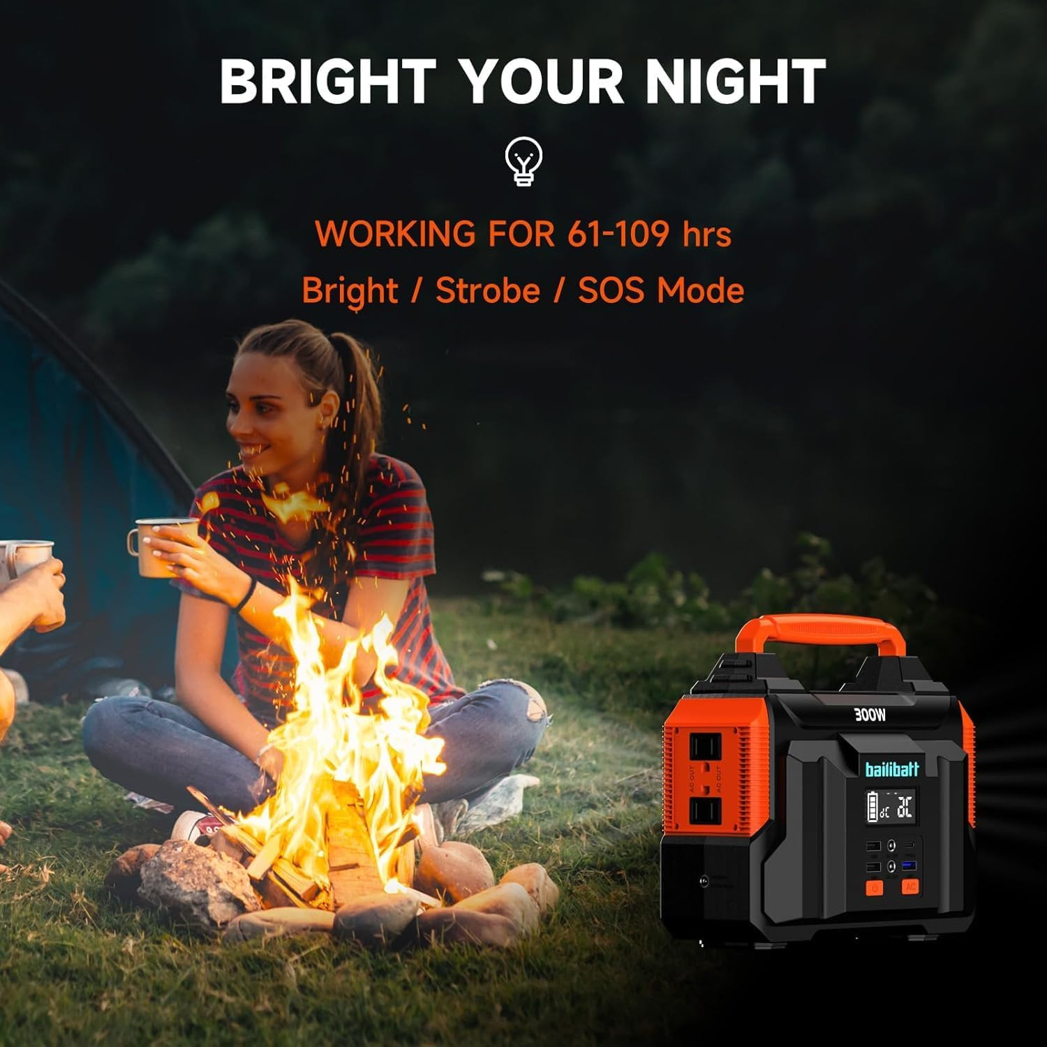 Portable Power Station 300W 257Wh Lithium Battery Small Portable Generator for