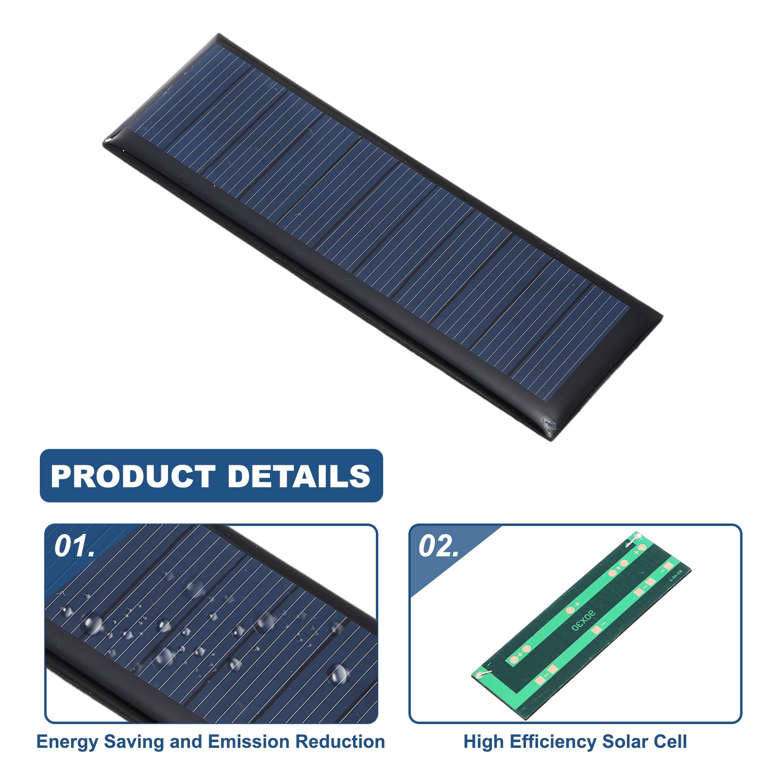 8Pcs 5.5V 0.33W 60mA Mini Solar Panels, Solar Photovoltaic Power Cell