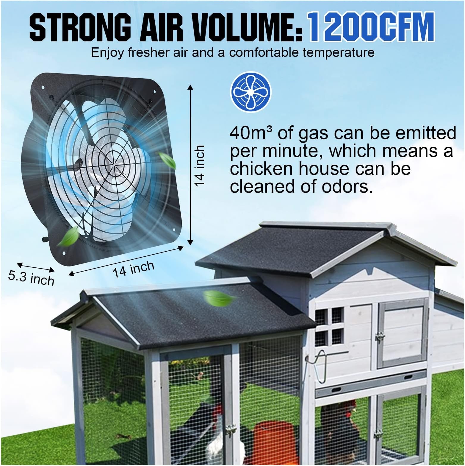 ECO-WORTHY 50W Solar Attic Fan Kit, 50W Foldable Solar Panel and 14″ DC Fan w…