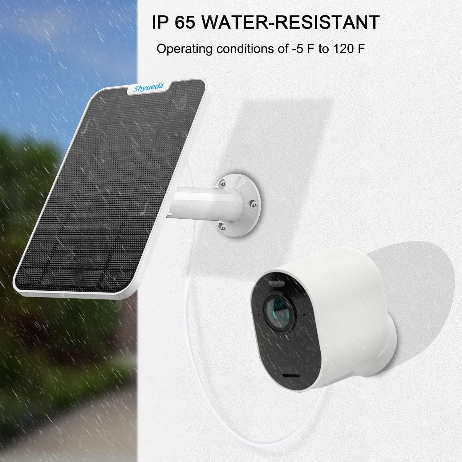 Weatherproof Solar Panel Charger for Arlo Ultra with 13.1ft Charging Cable