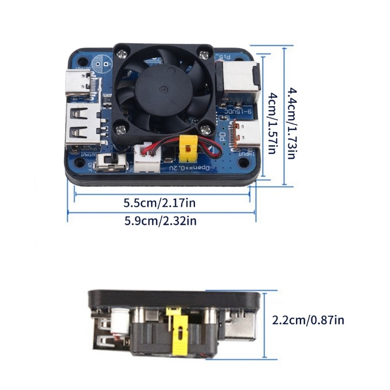 Compact 5V5A PD Power Module for RPI 5 Development Boards and Soft Router