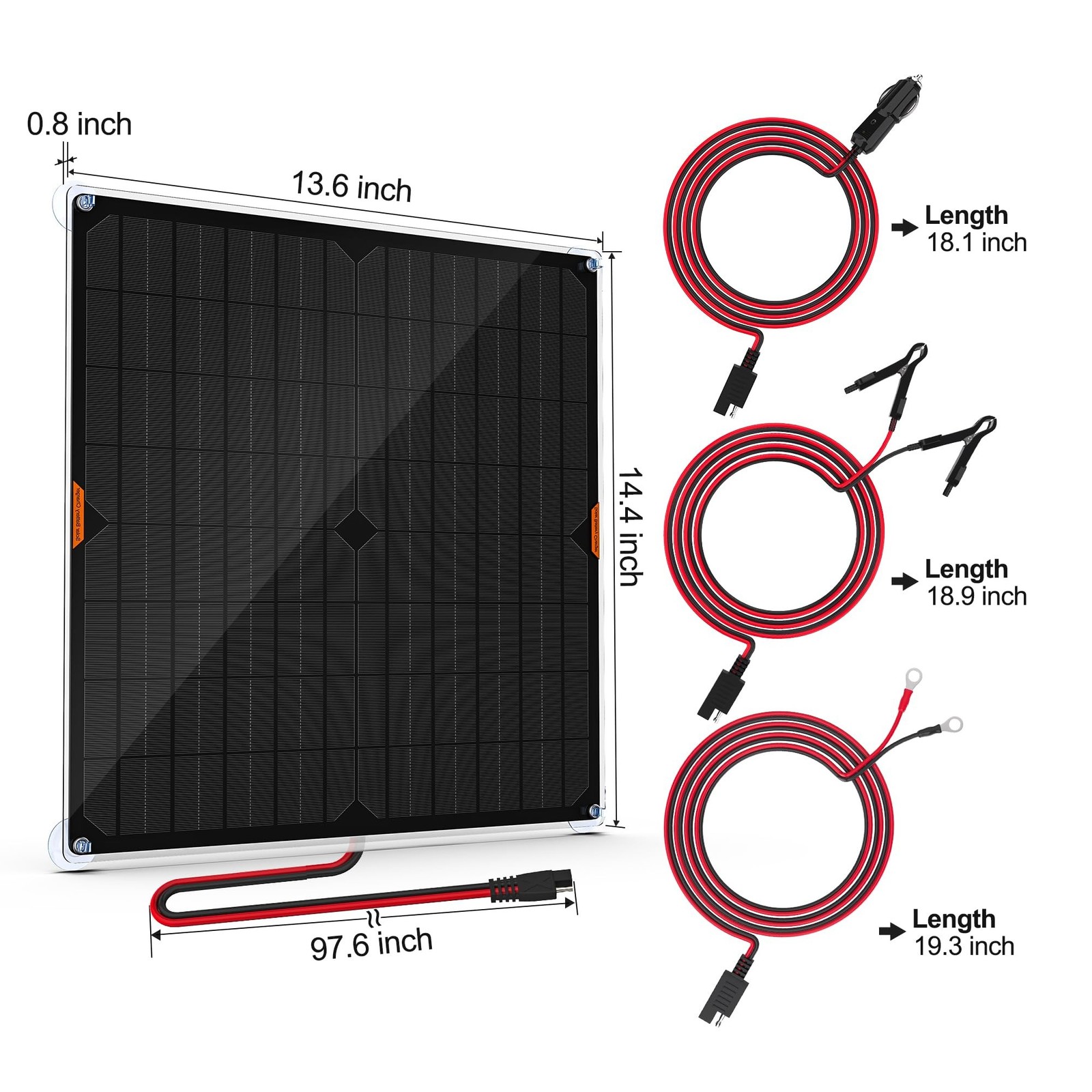 OYMSAE 20W 12V Solar Panel Car Battery Charger Portable Waterproof Power Tric…