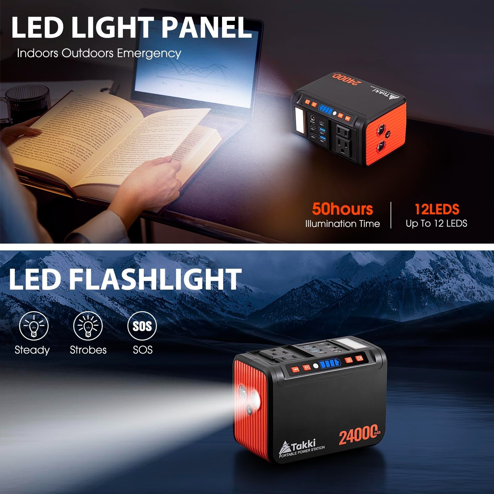 Takki 88.8Wh Portable Power Station Peak 120W Lithium Battery Small Generator