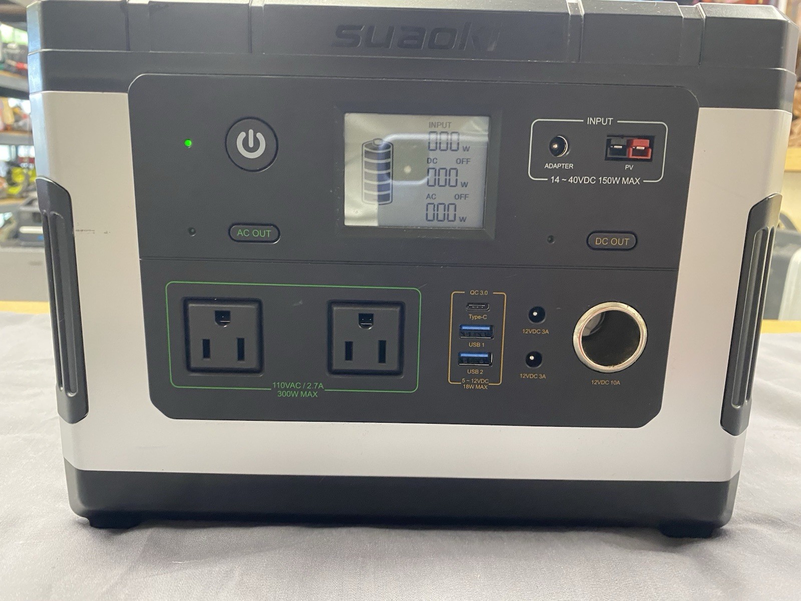 Suaoki G500 Portable Power Station 500Wh 300W Solar Generator Battery Pack Used
