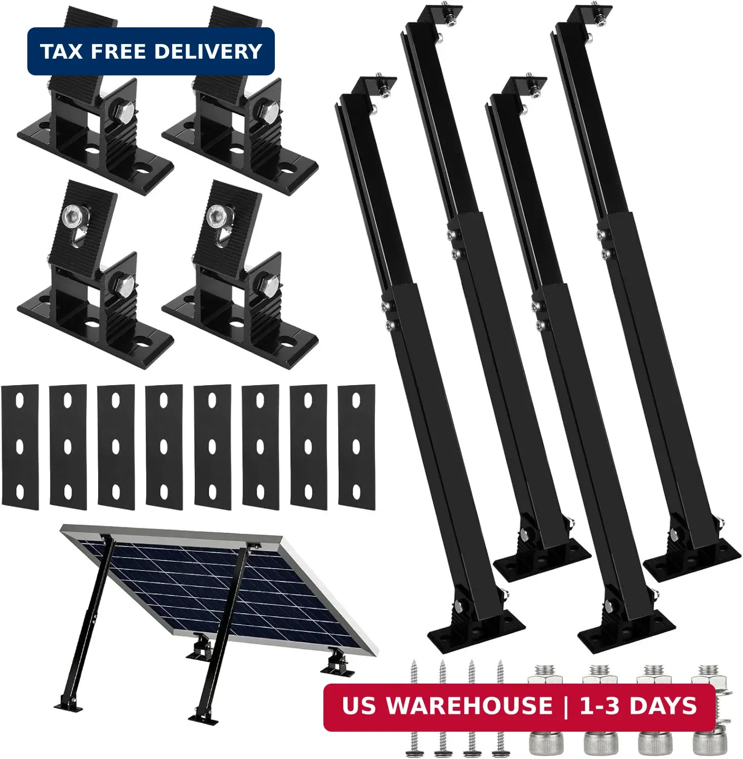 Adjustable Solar Panel Tilt Mount Brackets Aluminum Alloy Solar Panel Mounting S
