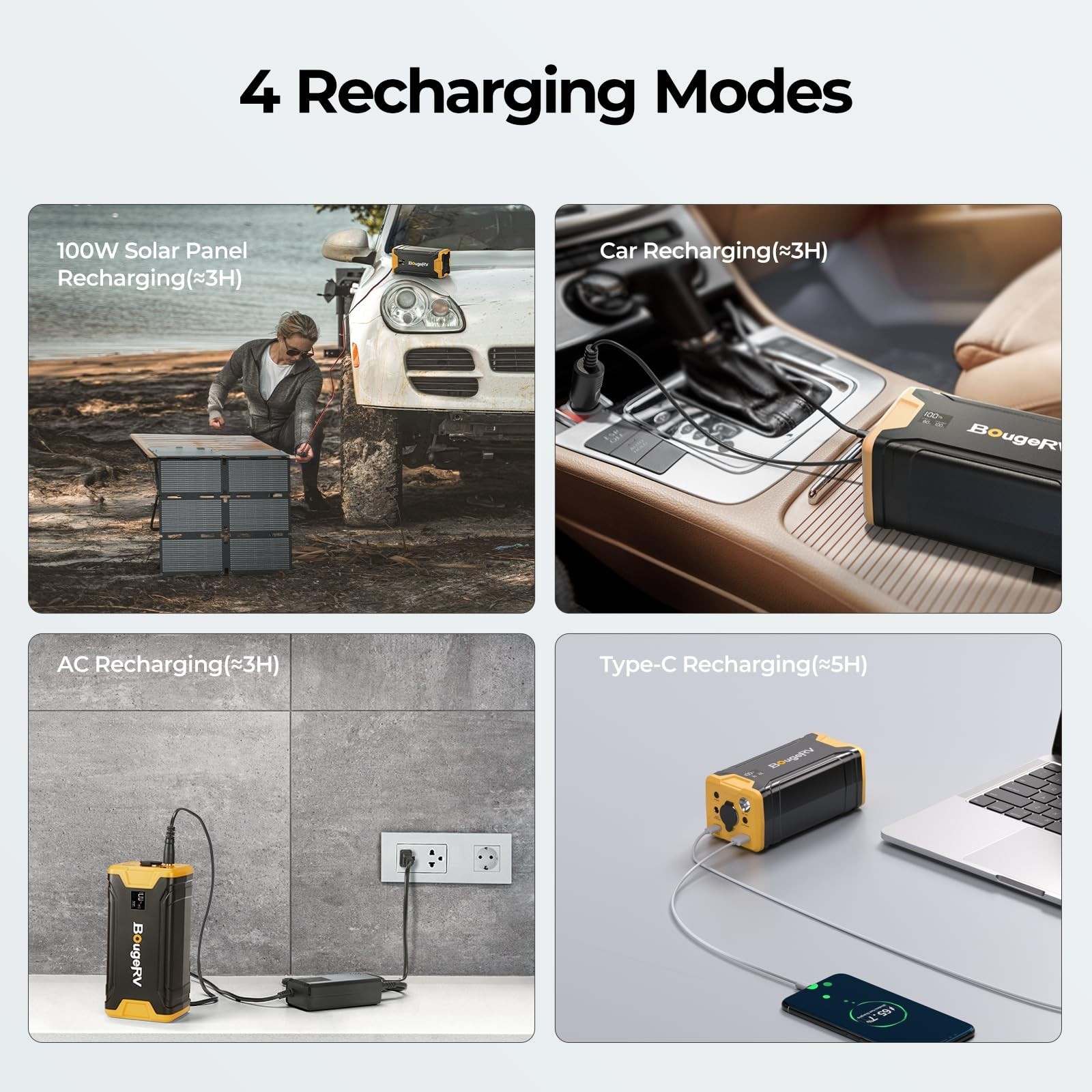 277Wh Portable Power Station Supply Backup Battery W/ Display Panel for Travel