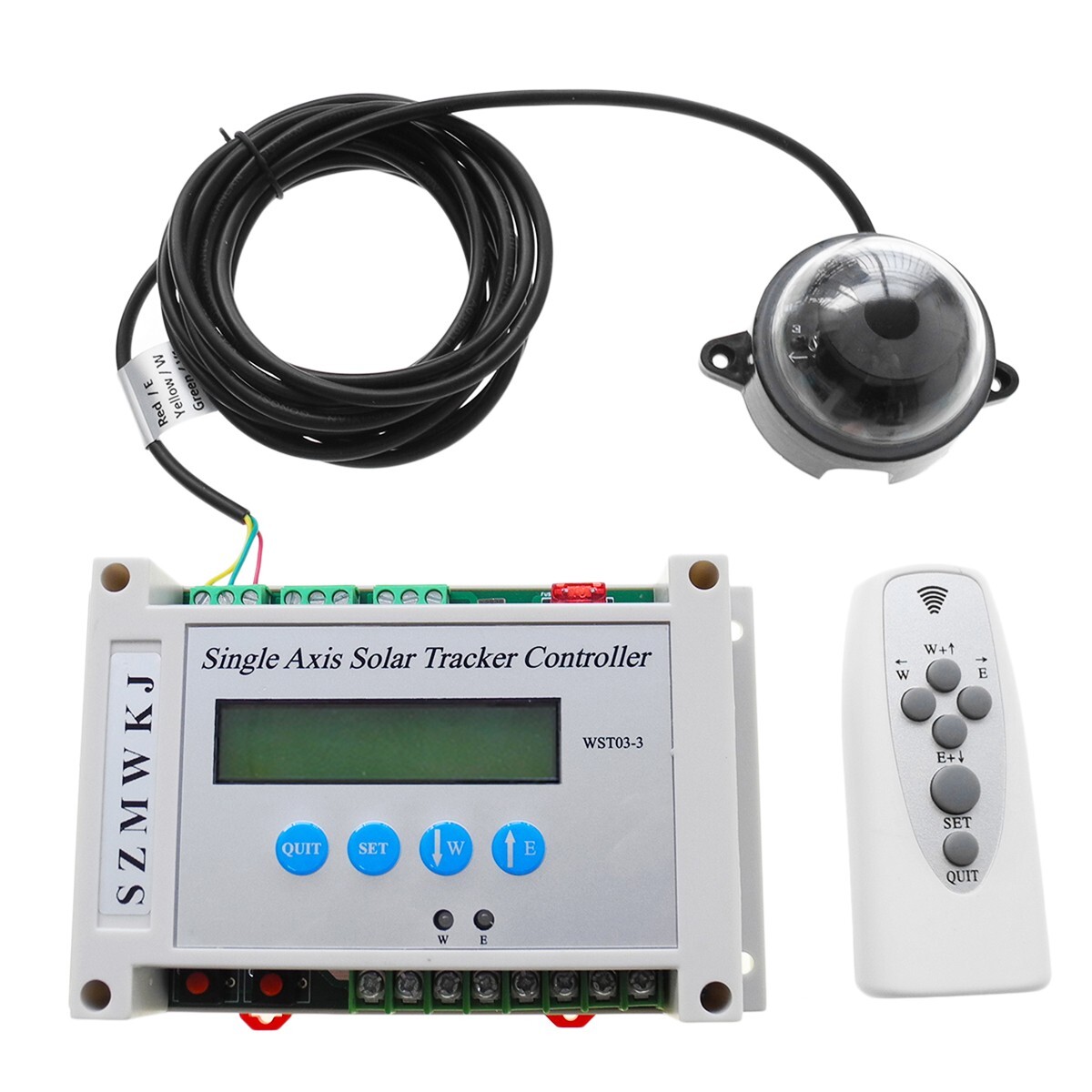 Electronic Single Axis Solar Tracking Controller + 12″ 6000N 12V Linear Actuator