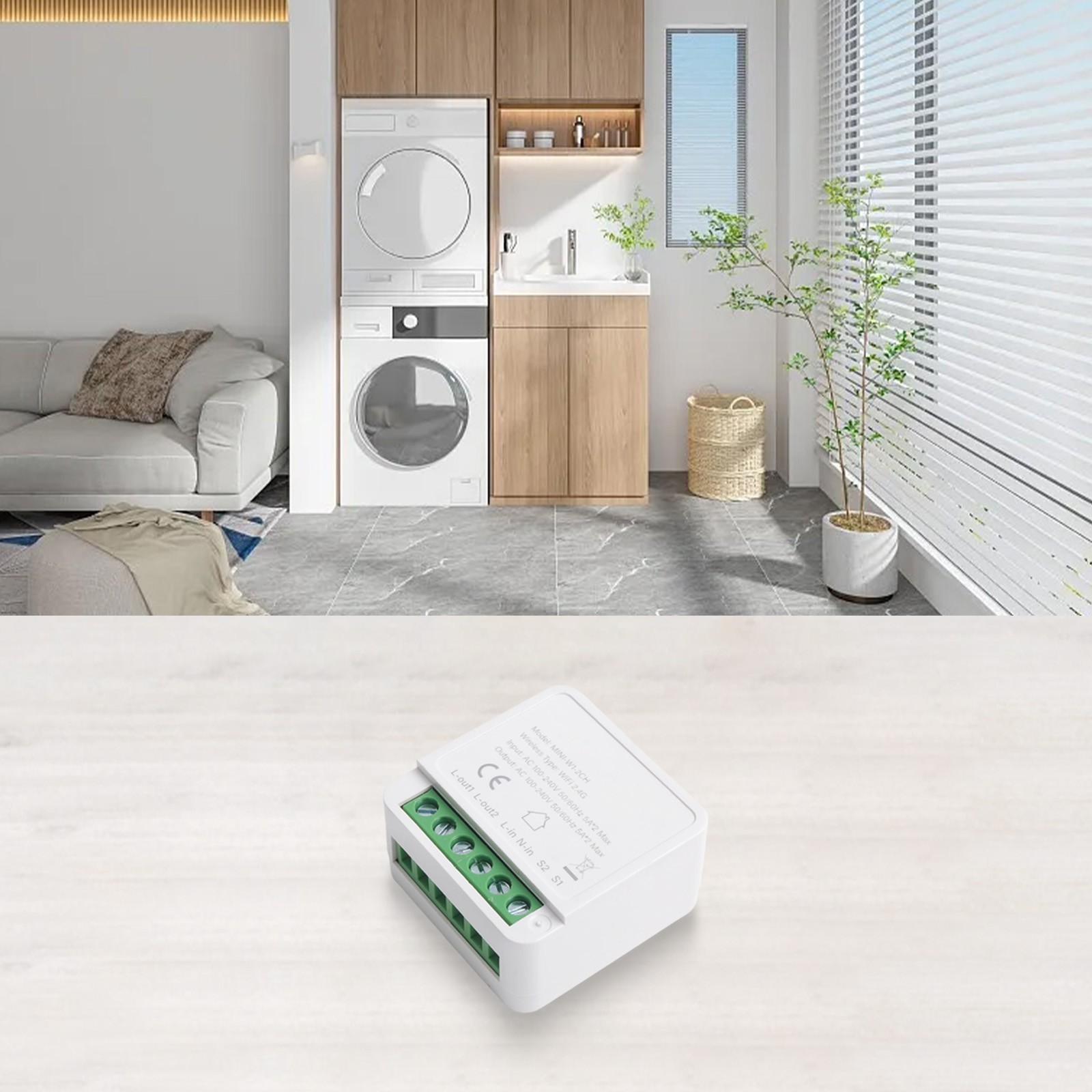 Smart Home WiFi Light Switch Voice Control Compatible Easy Installation