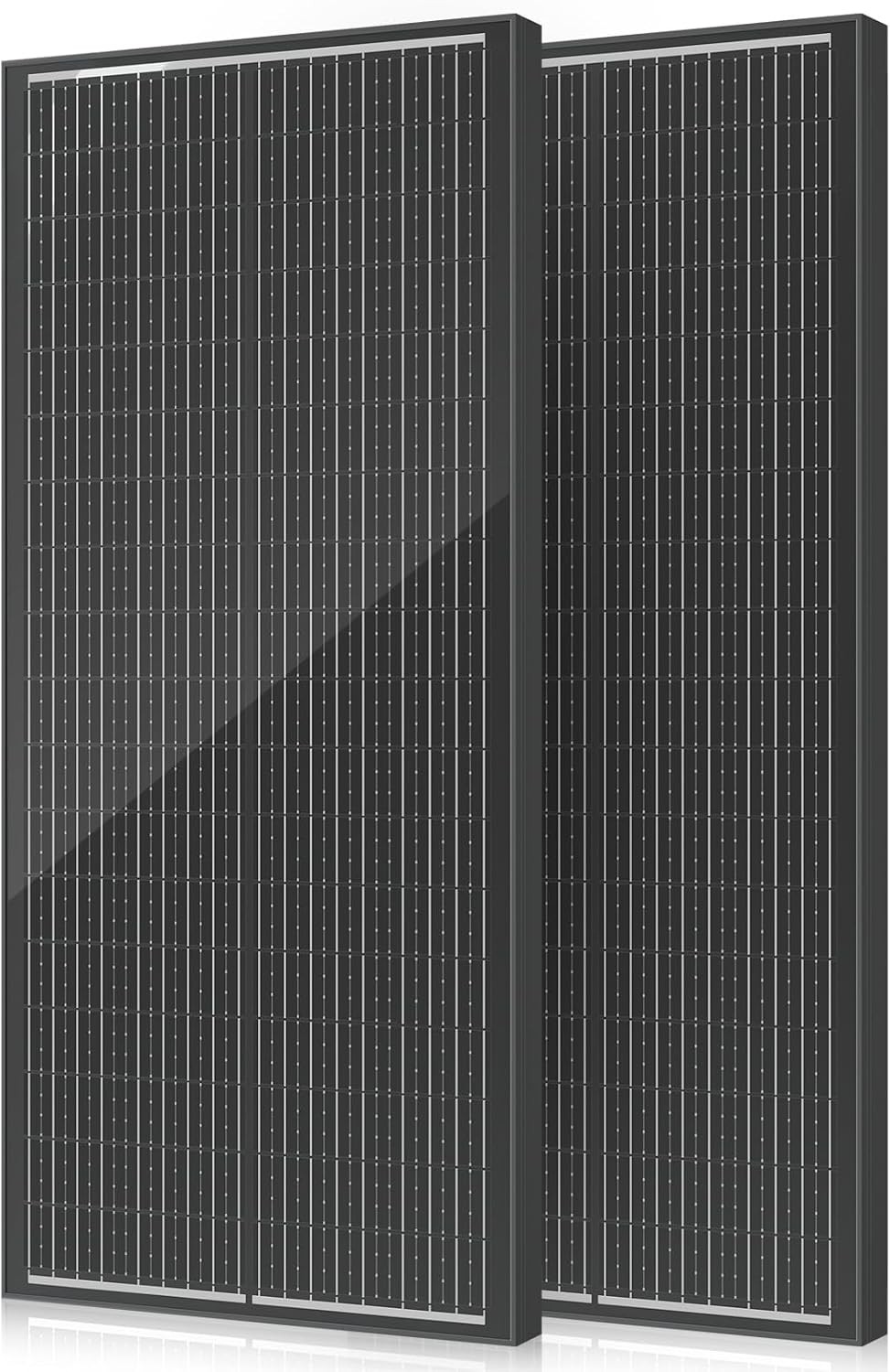 18BB 200W Solar Panel, 2Pcs N-Type 12V/24V 100 Watt Solar Panels, 25% High Effic