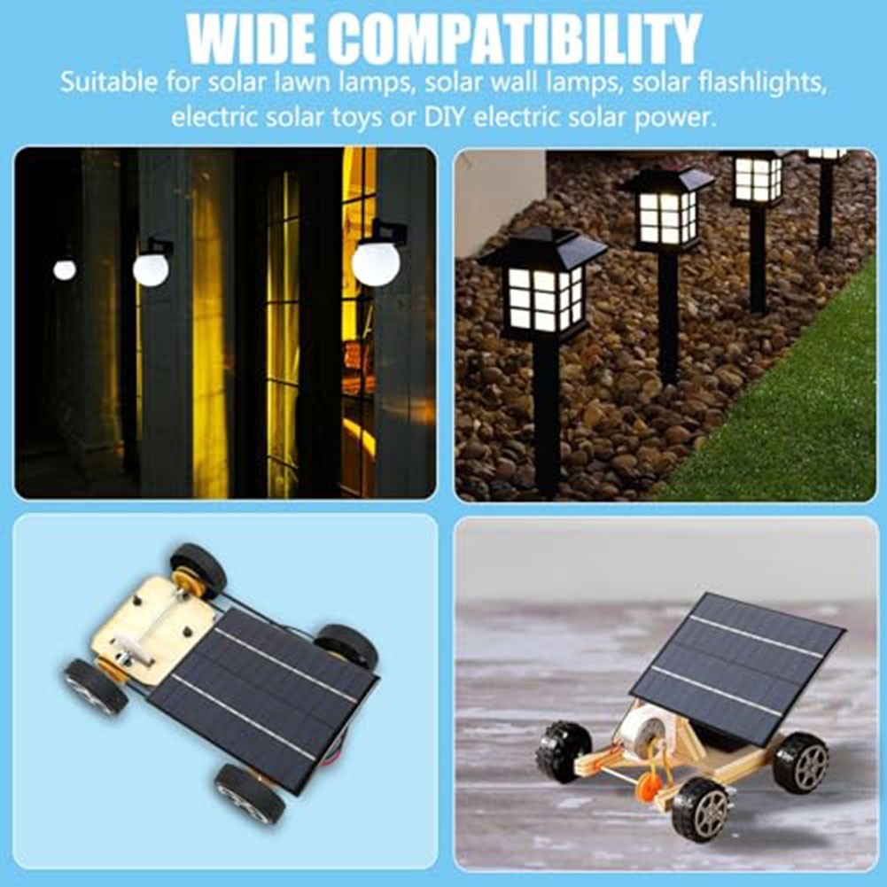 Compact 2W 12V Solar Panel DIY Charger Board with Clip for Camping Use