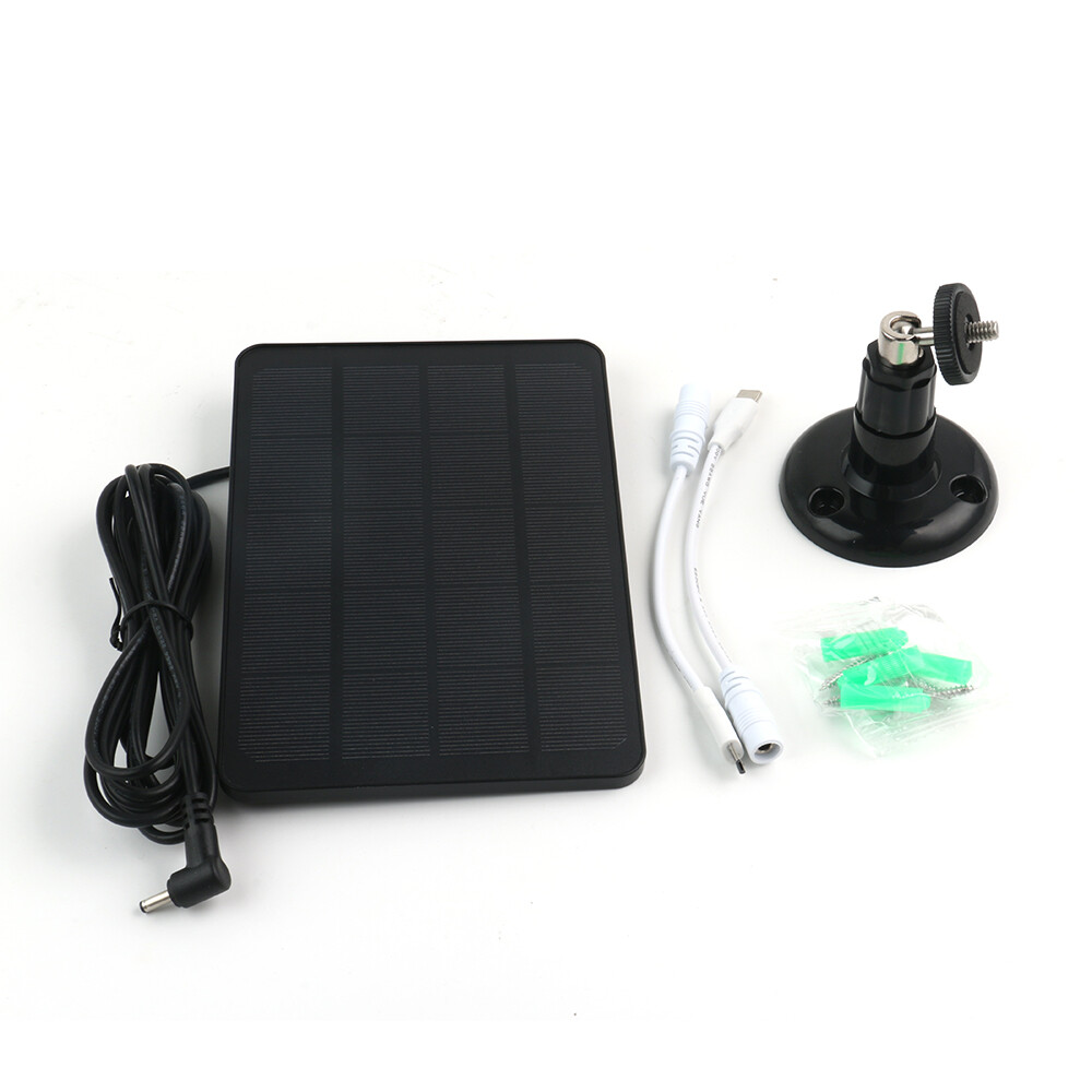 Solar Panel for Ring Stick Up Spotlight Cam Battery 10ft Cable Outdoor Universal