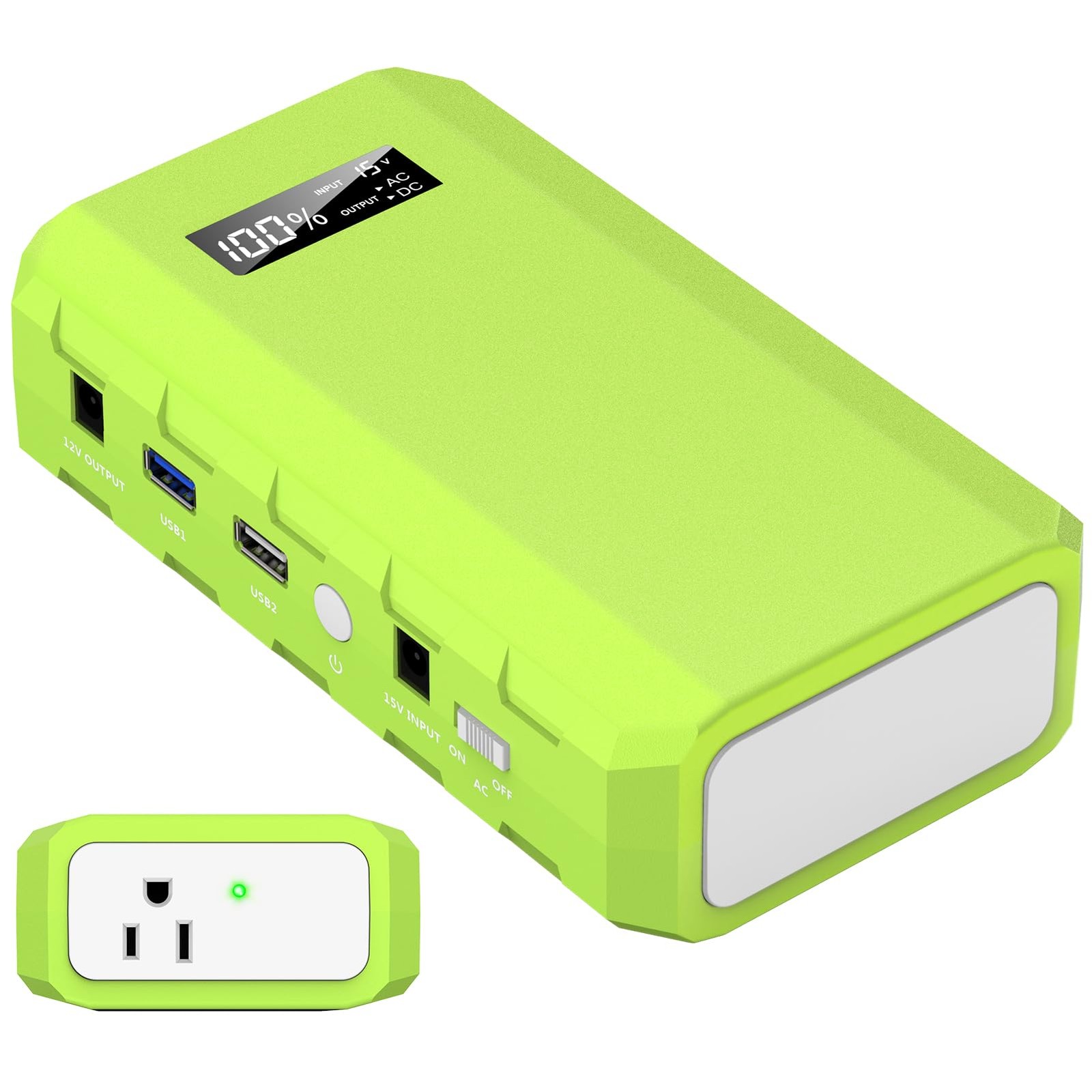 Portable Power Station with AC Outlet, 65W/110V External Battery Pack 24000mA…