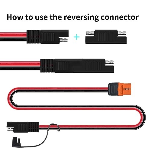 XT60i to SAE Adapter 10AWG Solar Charging Cable XT60i-F Extension Cable with