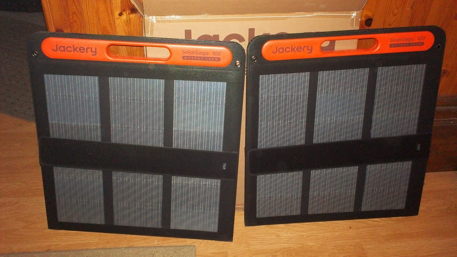 (2) NEW, Jackery SolarSaga 100 panels with all cables.