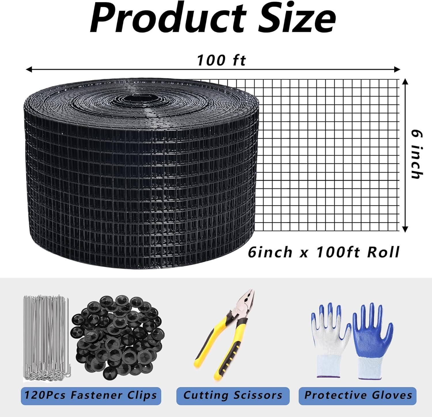 6in X 100ft Critter Guard for Solar Panels, 1/2inch PVC Coated Solar Panel Gu…