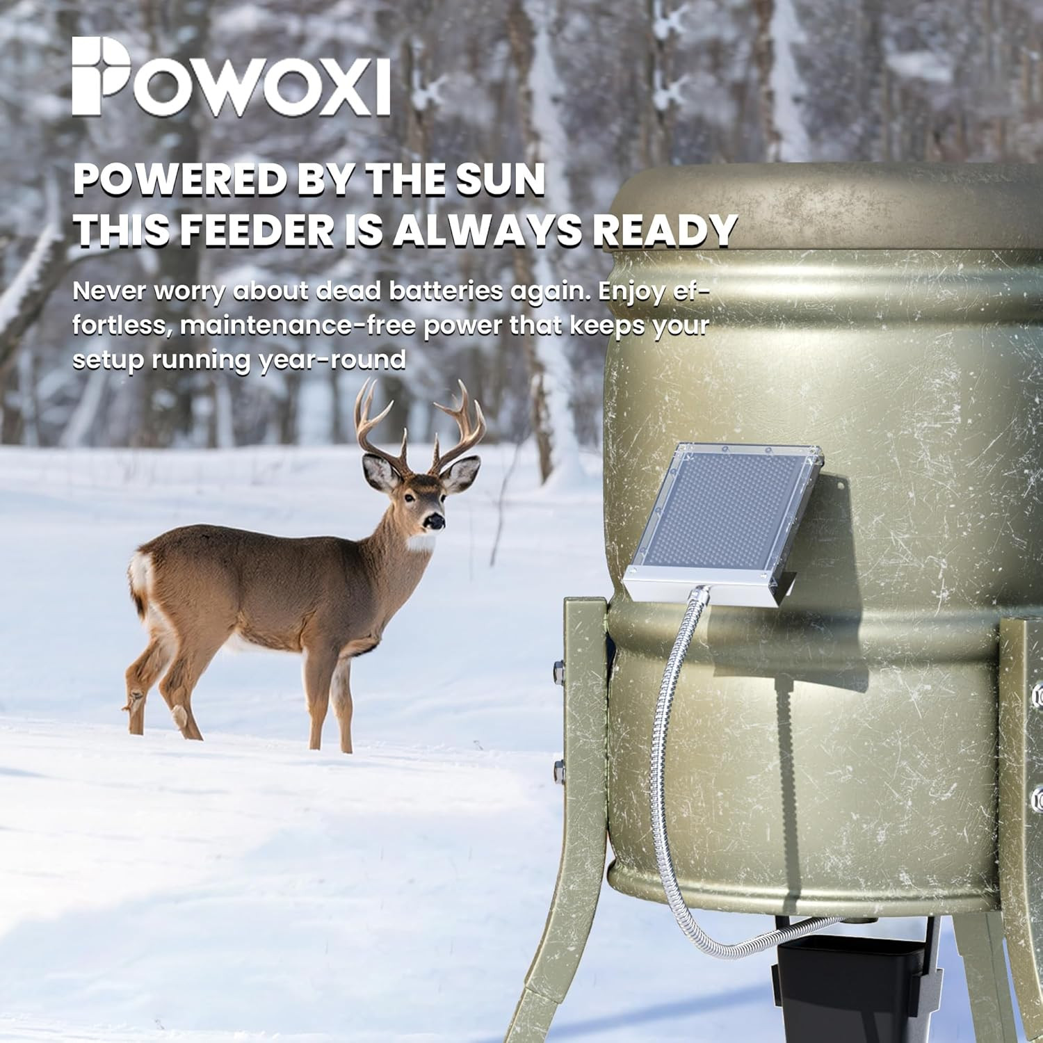 12V 1.7W Solar Panel for Deer Feeder Waterproof Solar Battery Charger with Mount