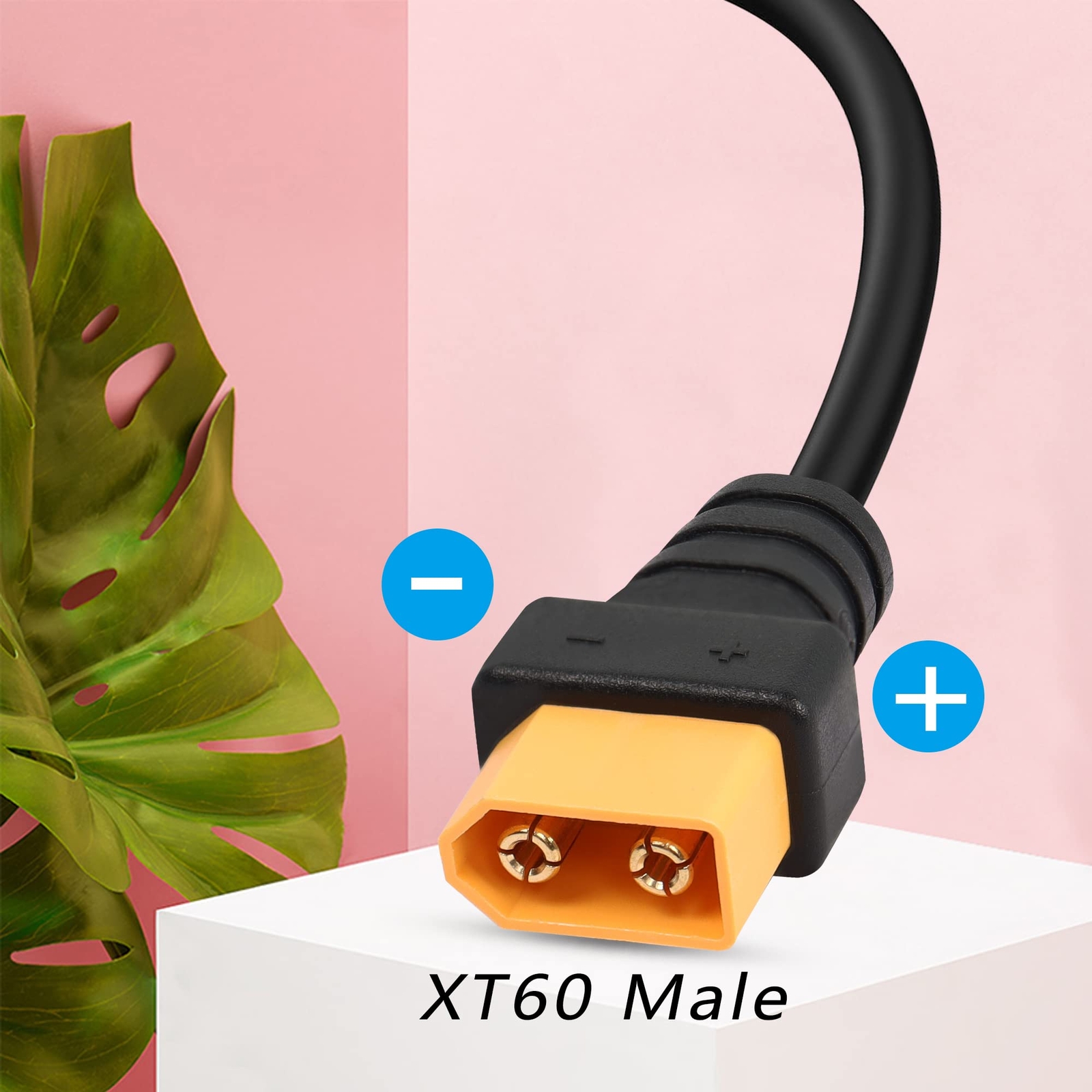 DC 8mm to XT60 Power Cable, 5Ft DC7909 7.9mm x 5.5mm Male to XT-60 Male Adapter