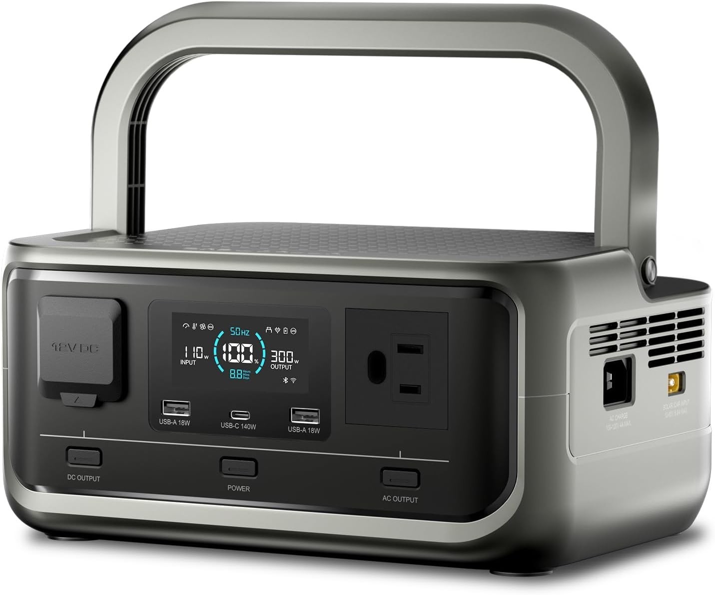 Portable Power Station LiFePO4 Battery 300W Solar Generator UPS for Camping RV