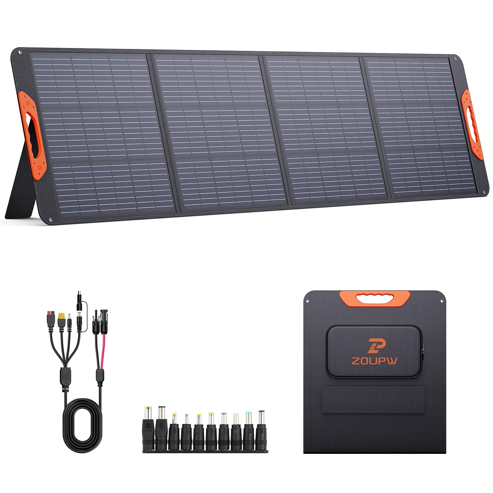 200W Portable Solar Panel for Power Station,23.5% Efficiency Mono Foldable So…