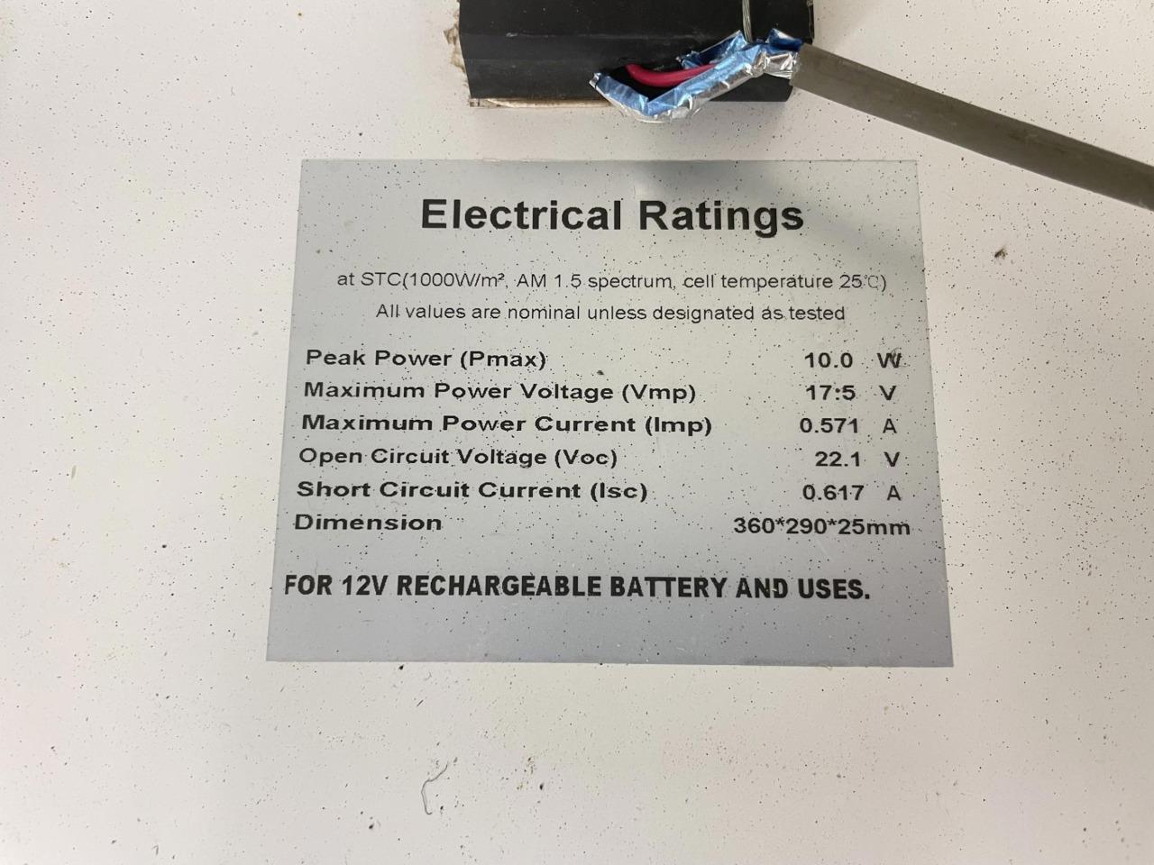 Solar Panel for 12v Rechargeable Batteries