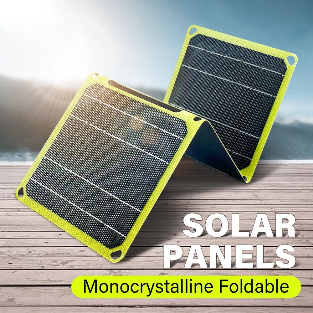40W For Phone Power Station Portable Solar Panel Foldable DC USB Charger Green