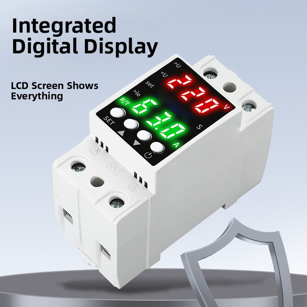 Flame Retardant Voltage Protector with Dual LCD Display AC80-300V Rating