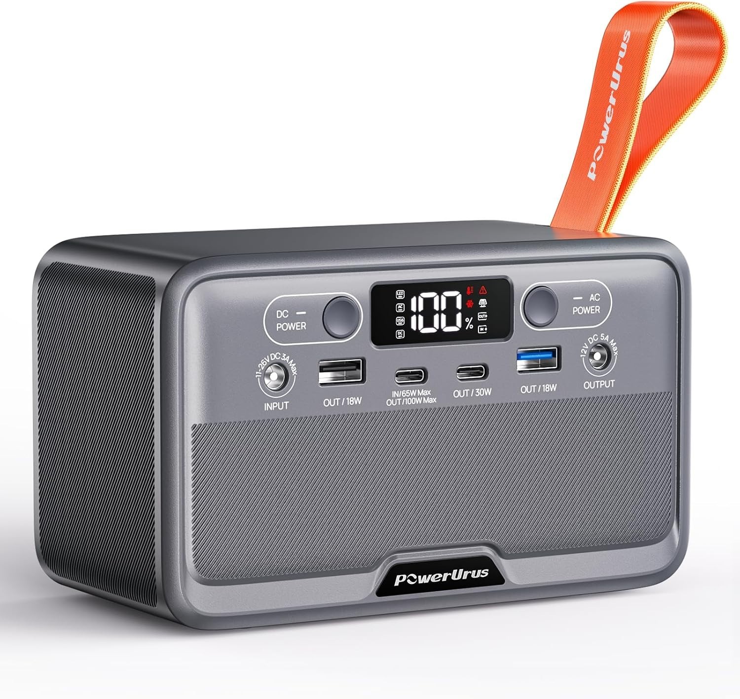Portable Solar Power Bank 89.6Wh with 100W AC Outlet & Fast Charging