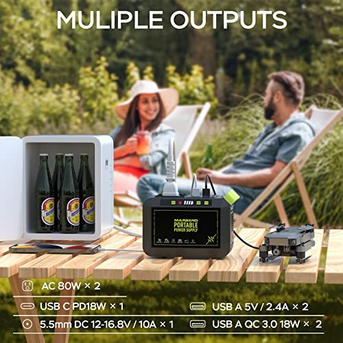 Portable Power Station 88Wh Camping Lithium Battery Solar Generator Fast Green