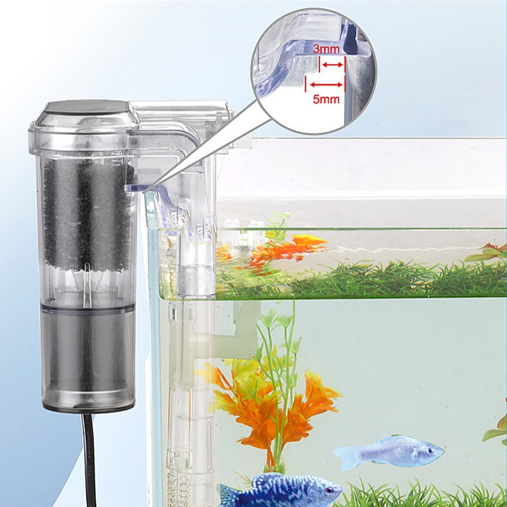 Aquatic Environment Enhancer Compact USB Wall Mounted Fish Tank Filter