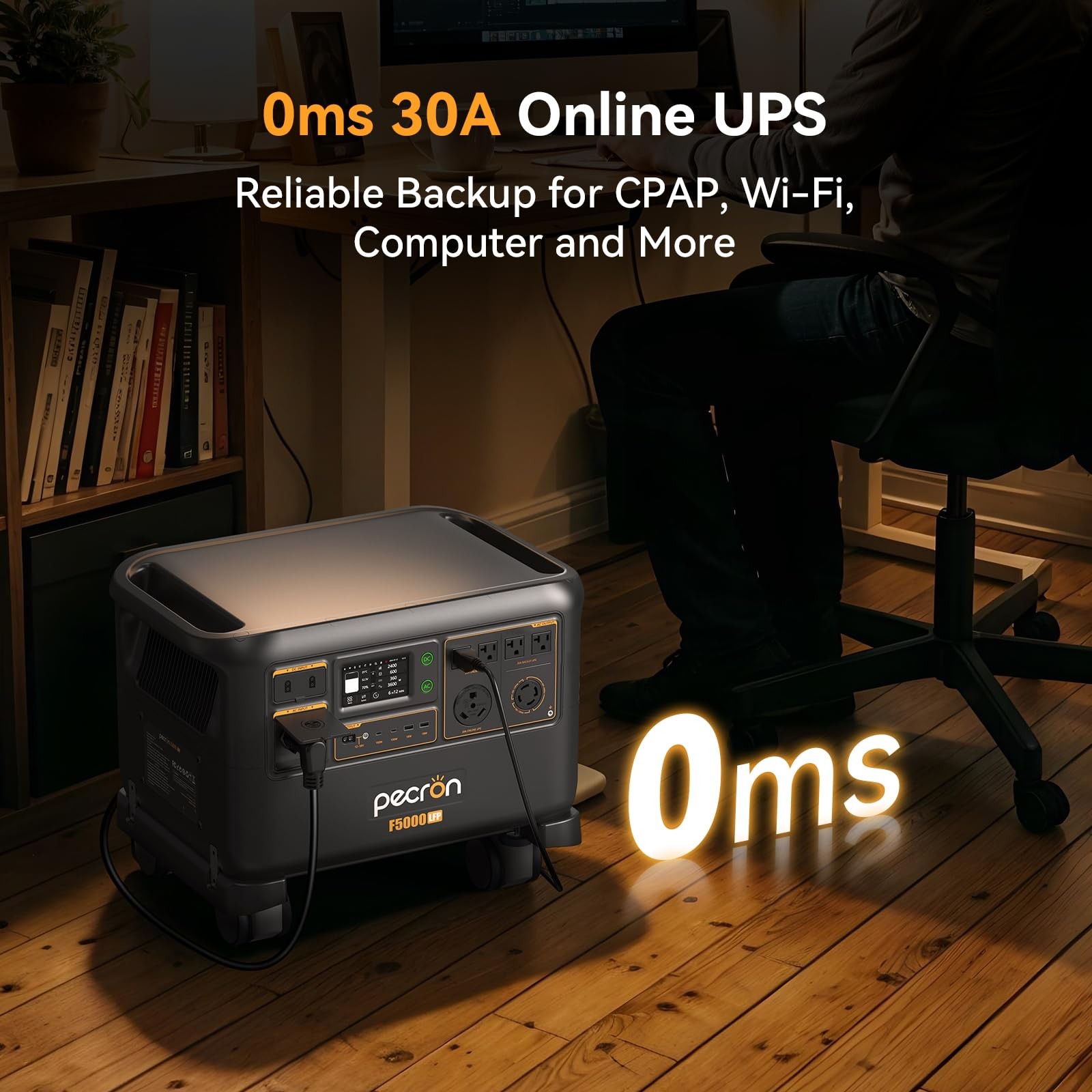 Dual Voltage 120V/240V PECRON F5000LFP Portable Power Station & FP5000 Battery
