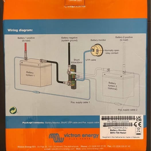 VICTRON ENERGY BLUE POWER BMV 700 BATTERY MONITOR CHARGE LEVEL
