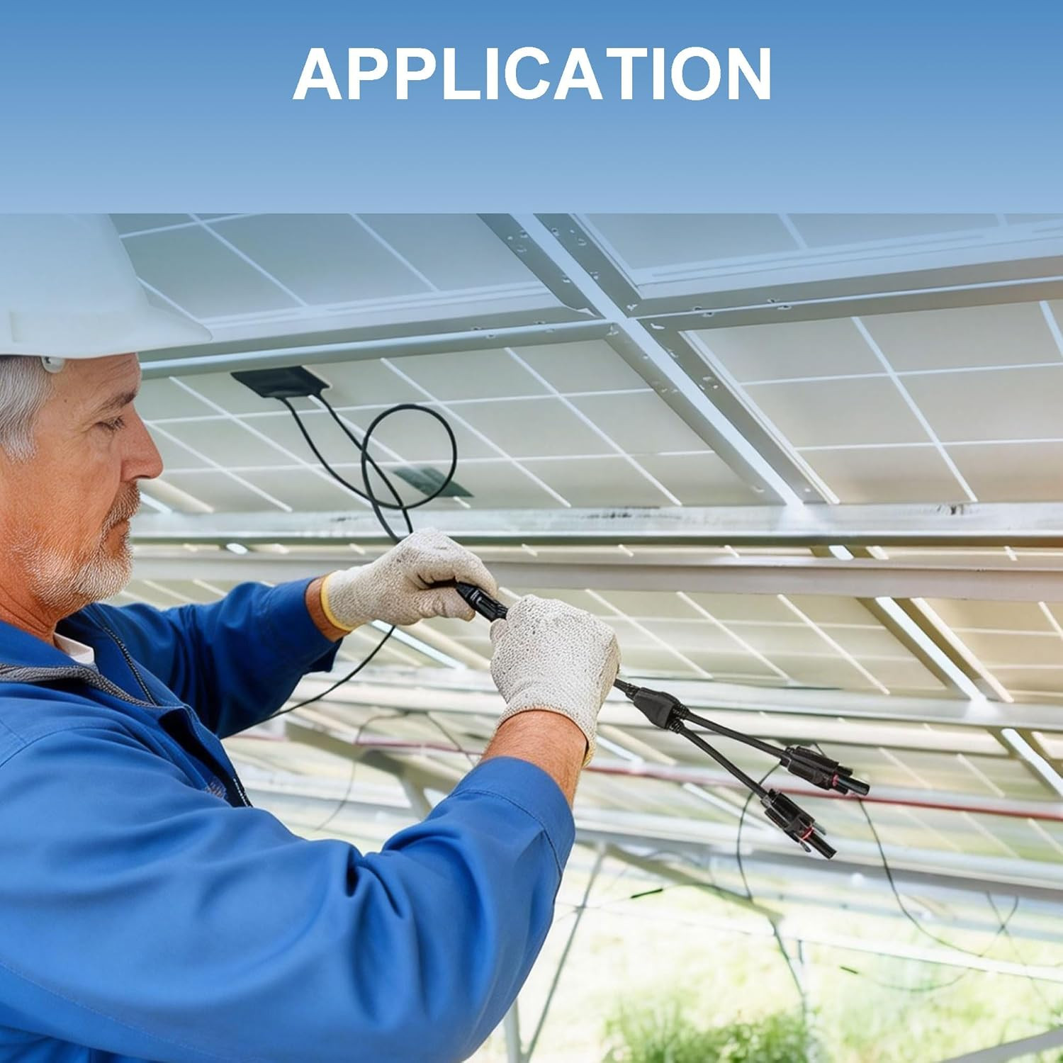 Solar Connectors Y Branch Parallel PV Cable for Solar Panel (M/FF+F/MM)