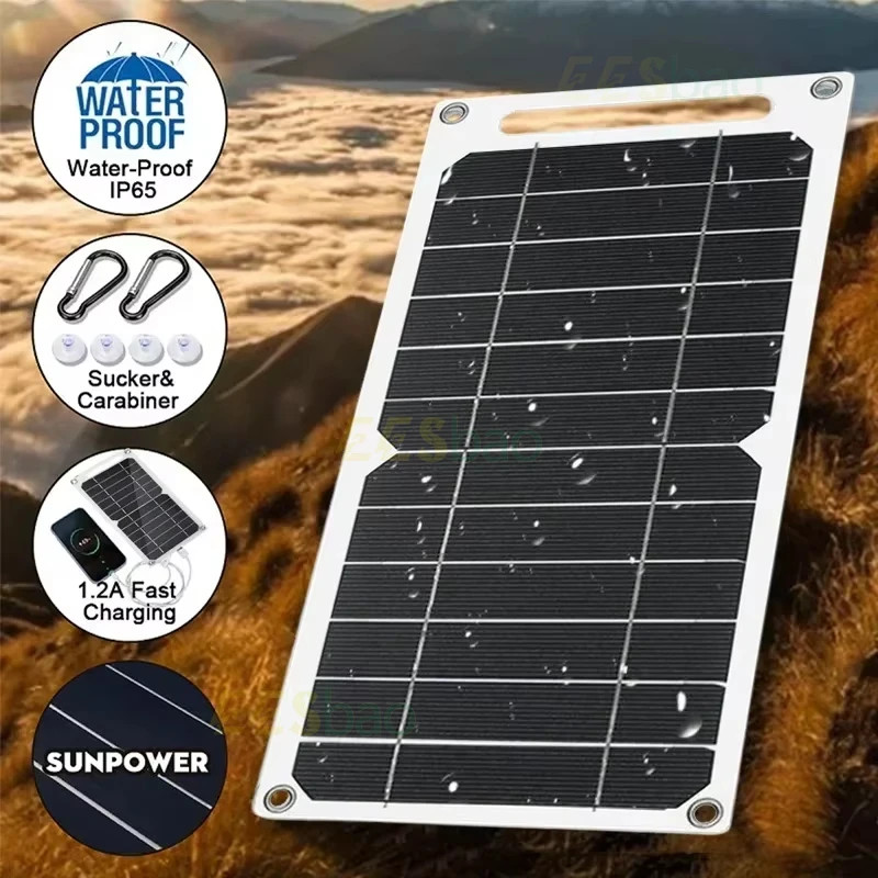 35W 5V USB Sunpower Portable Solar Panel Solar Plate Safe Stabilize Charger ForP