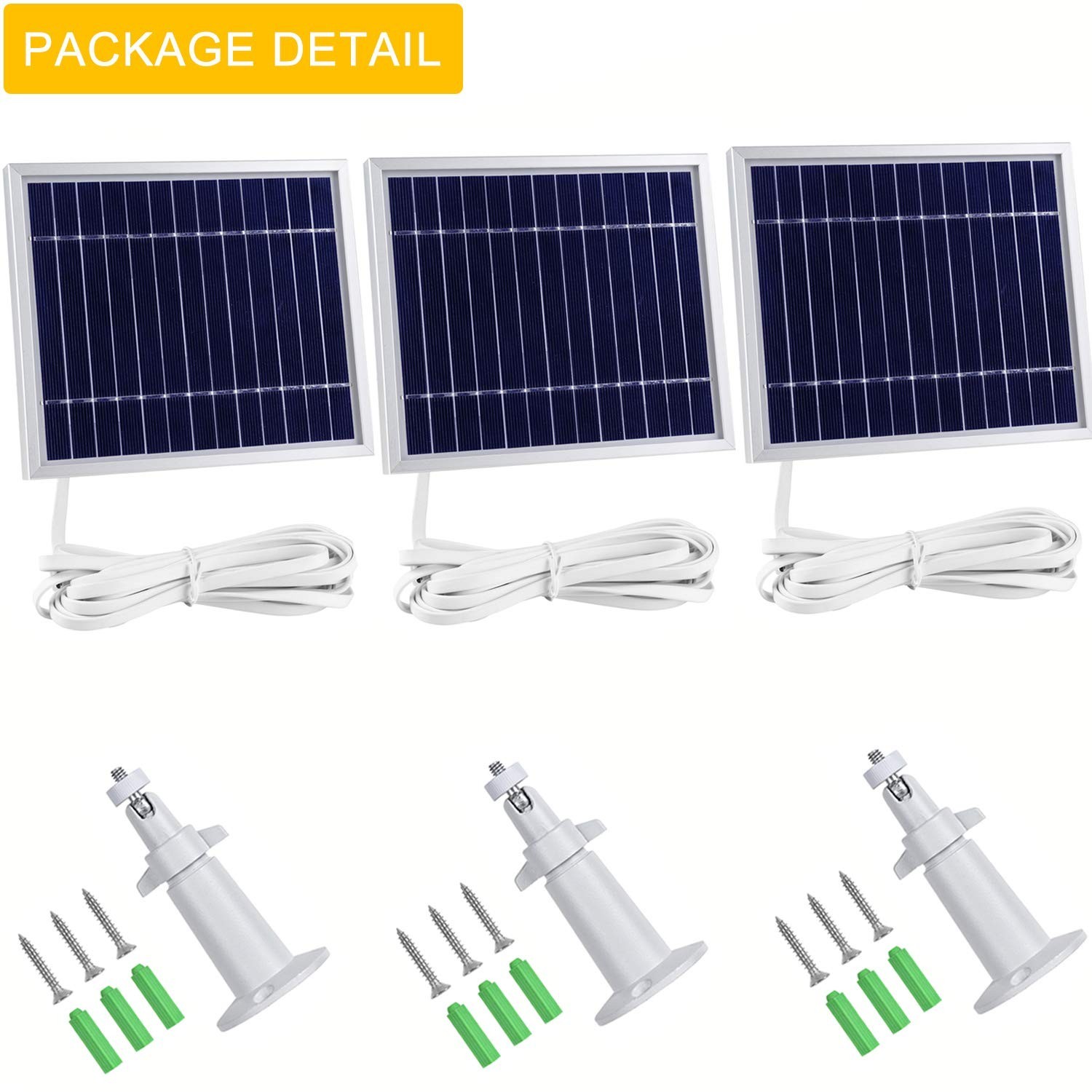iTODOS Solar Panel Works for Arlo Pro and Arlo Pro2 Camera,11.8feet Power cab…