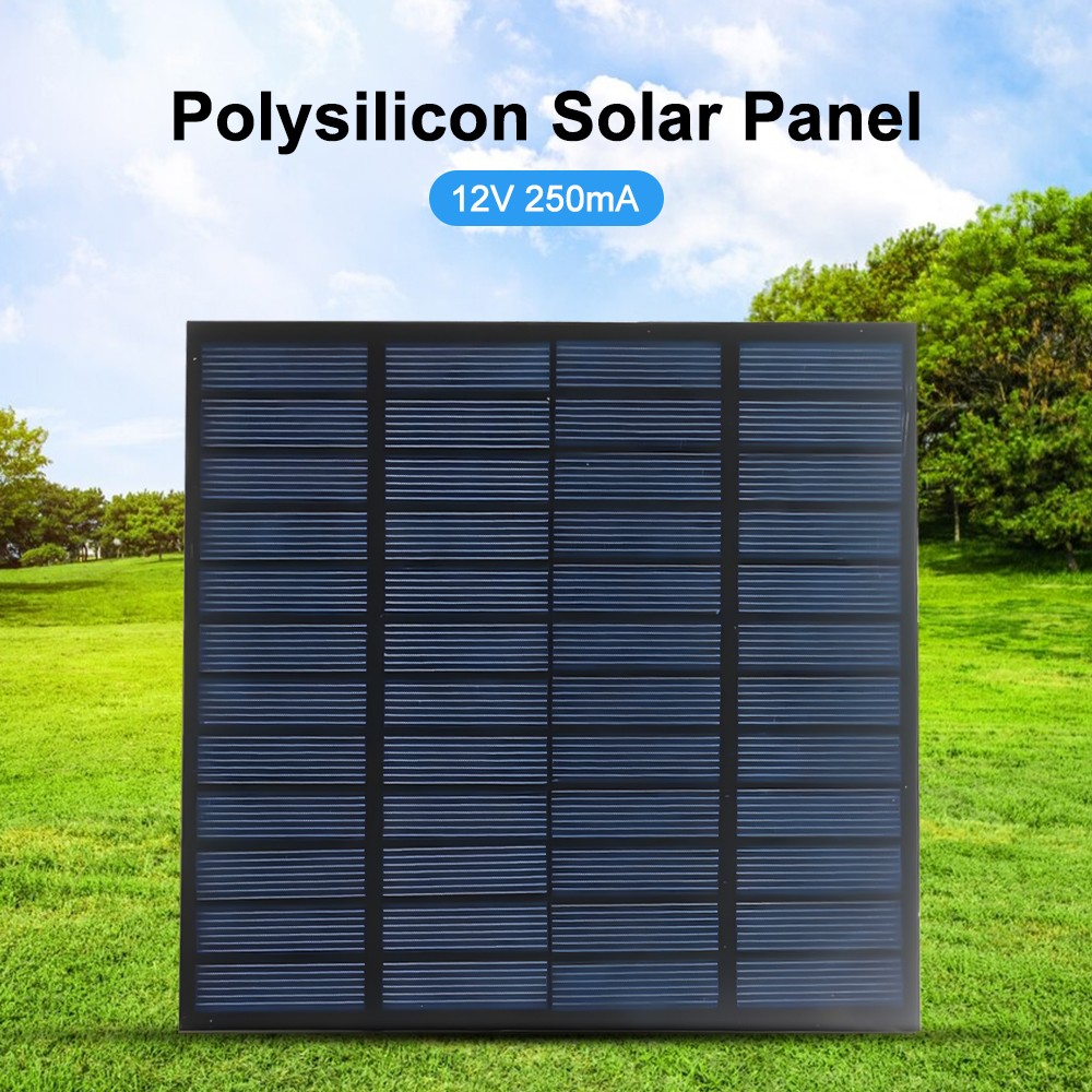 3 Watts Solar Panel 18.6 Percent High-Efficiency Polysilicon Power Charger YMDU