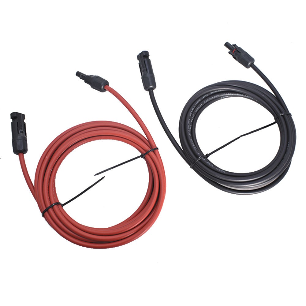 High Quality 1 Pair Solar Panel Extension Cable Wire Connector 10 AWG 15ft