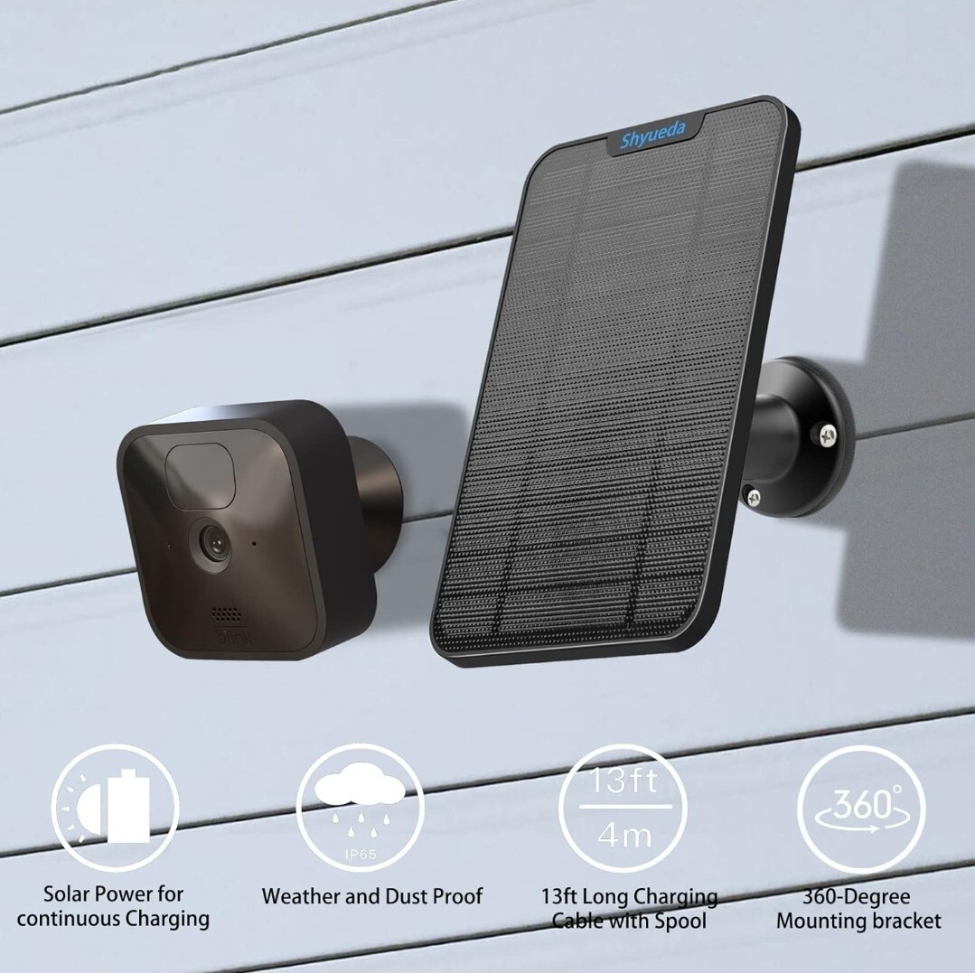 3 PACK SHYUEDA 4W High Efficiency Charging Solar Panels For Blink Weatherproof