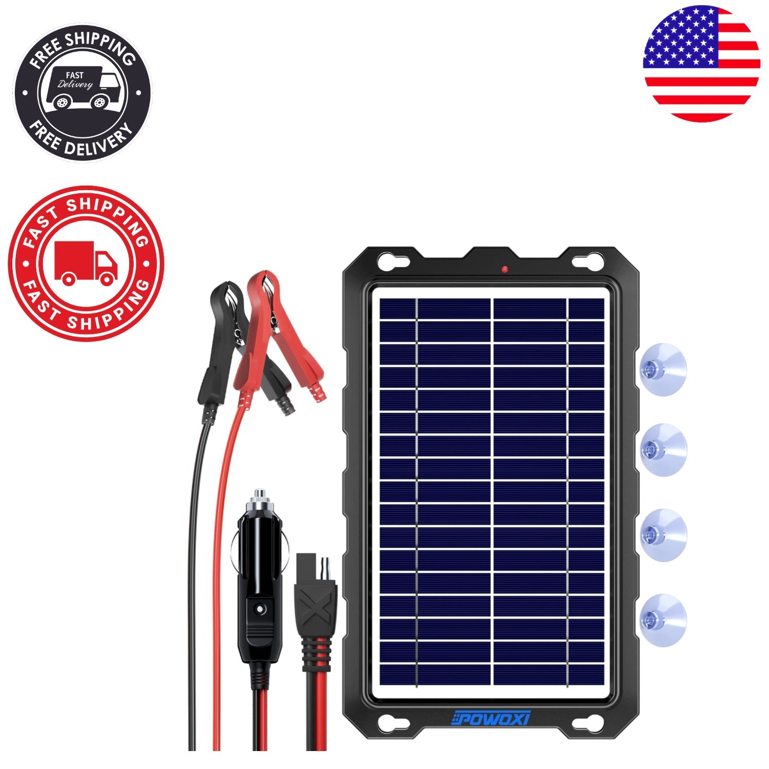 Versatile 7.5W Solar Charger for Cars, Boats, RVs – Waterproof & Efficient