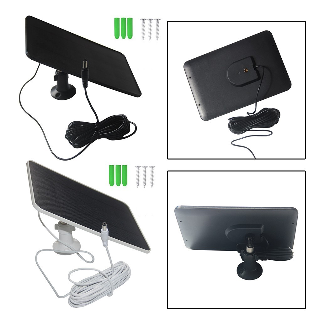 6W 5V Solar Panel for Recharging 3V-5V Batteries in Security Cameras Doorbells