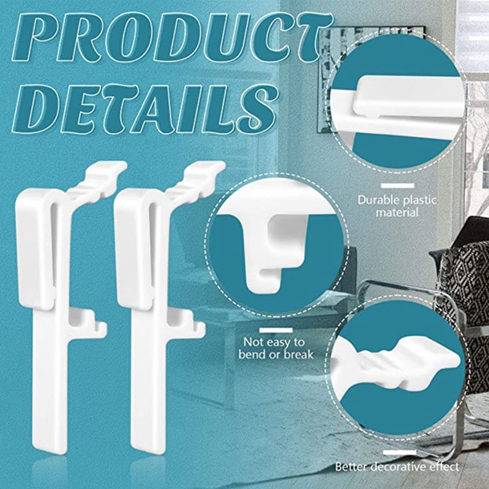 Robust Plastic Vertical Blinds Clips Set 12 Pieces for Easy Installation