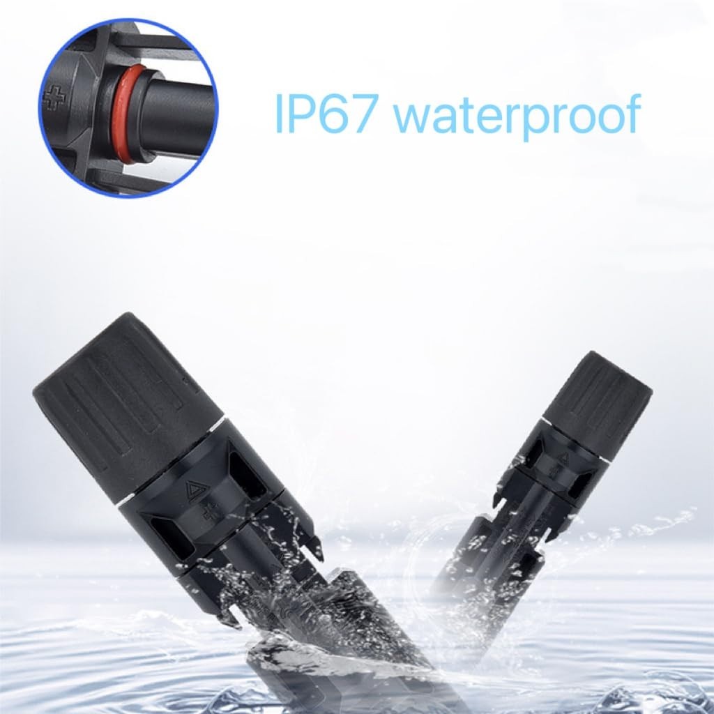 100PCS Solar Panel Connectors – 50 Pairs Waterproof IP67 with 2 Wrenches