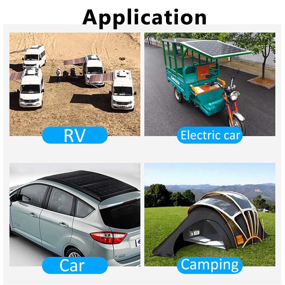 200W Solar Panel Kit 100A 12V Battery Charger Controller Caravan Boat Outdoor